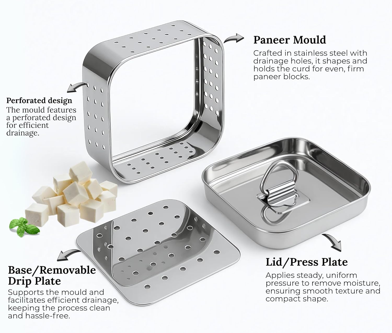 Stainless Steel Paneer Maker Mould