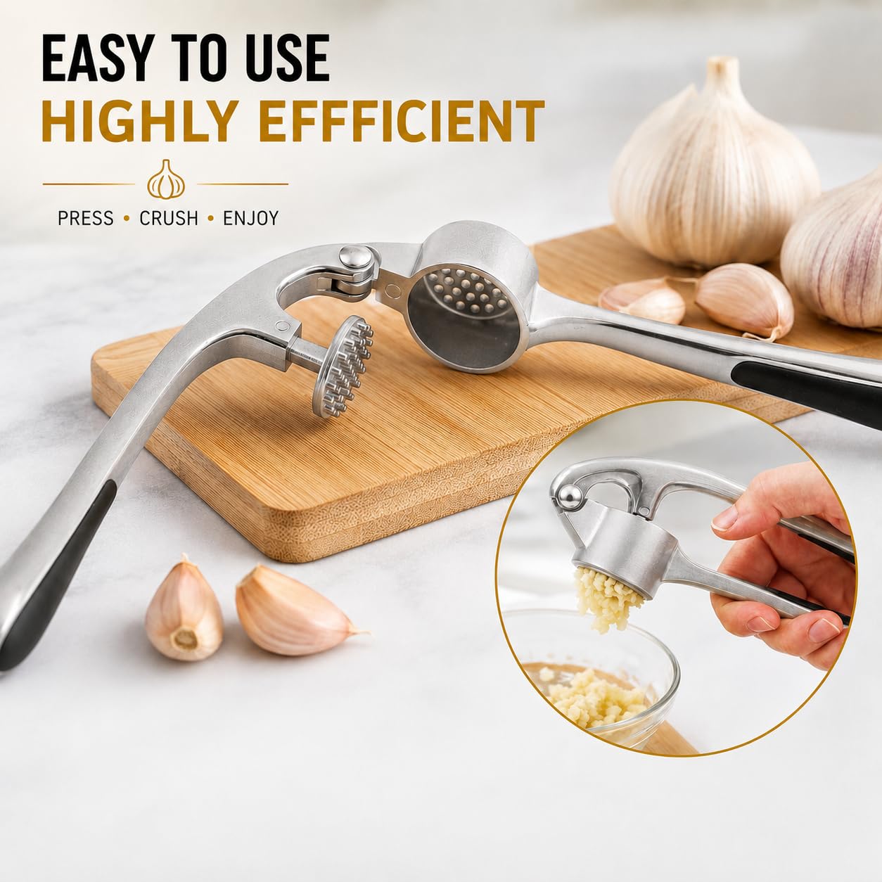 Stainless Steel Garlic & Ginger Crusher