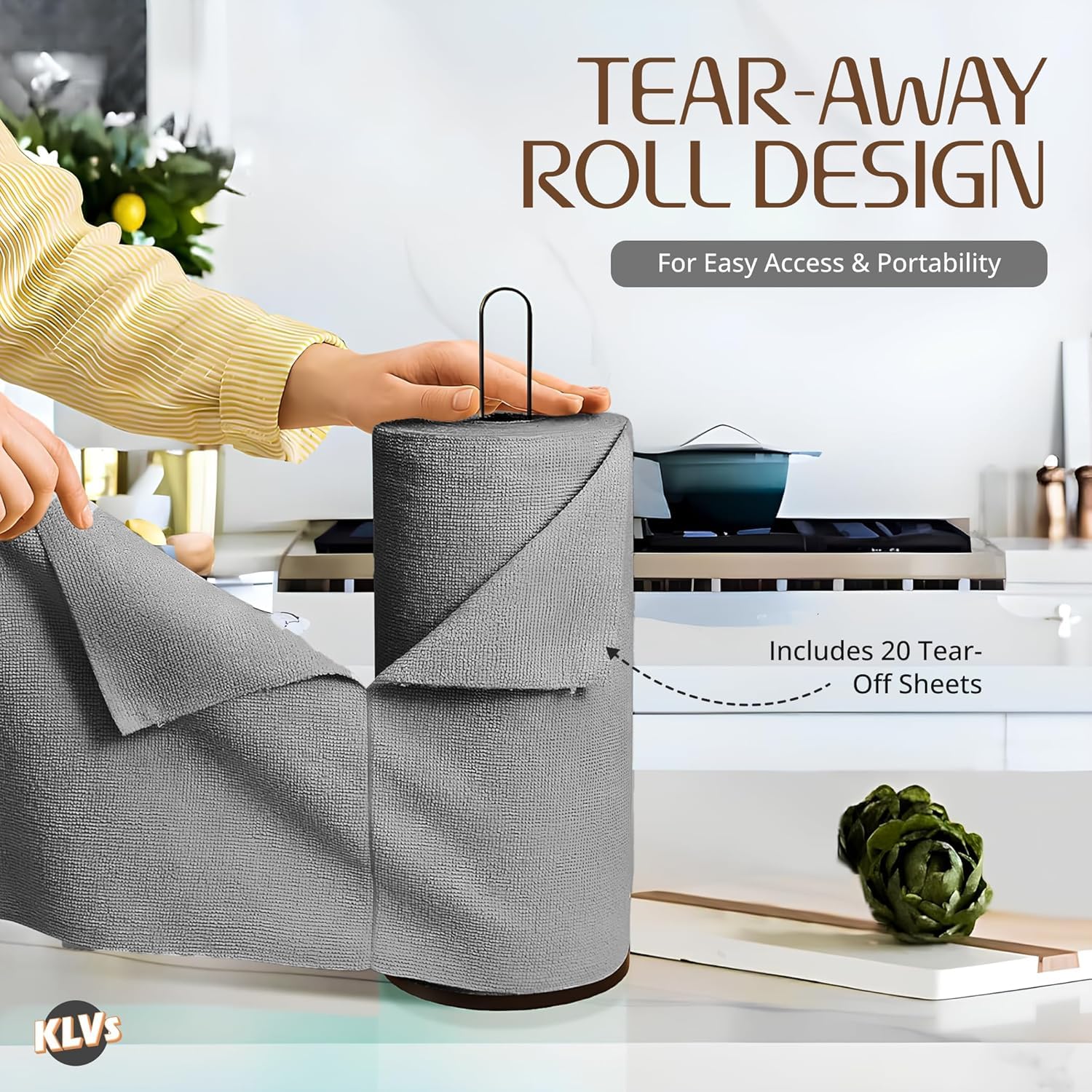 [Pack Of 50] Reusable Kitchen Cleaning Cloth Roll