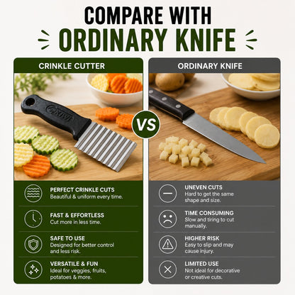 [Pack Of 2] Vegetable & Fruits Crinkle Cutting Knife (Zig Zag Shape)