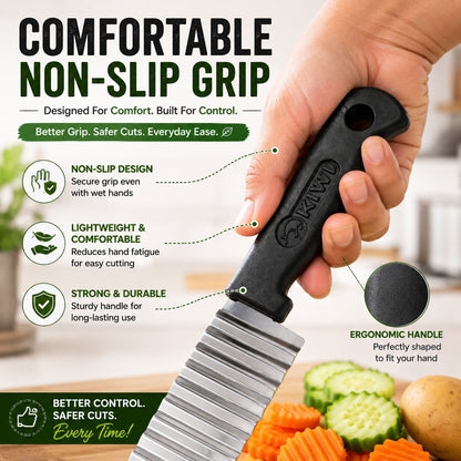 [Pack Of 2] Vegetable & Fruits Crinkle Cutting Knife (Zig Zag Shape)