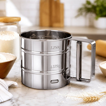 Stainless Steel Flour Sifter With Handle (Atta Chalni)