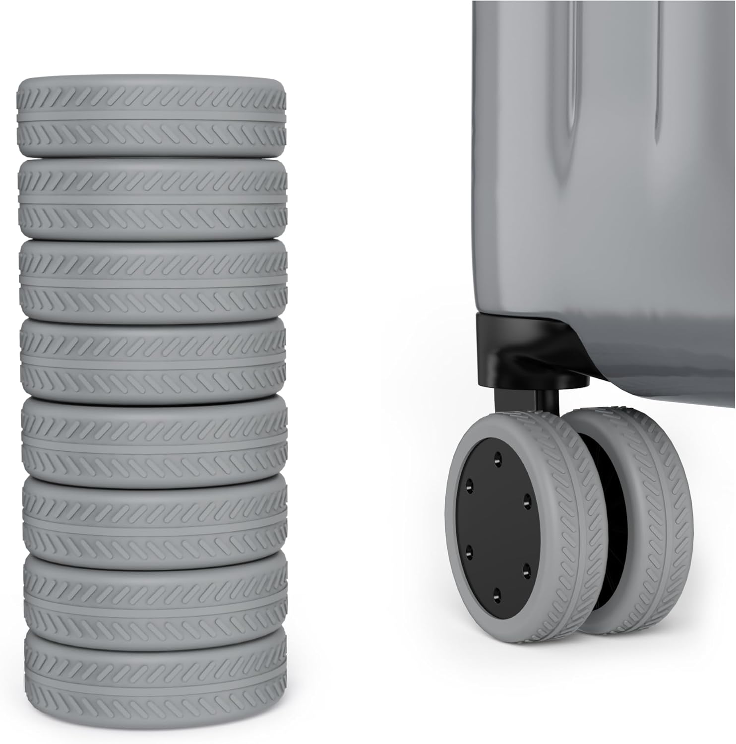 [16 PCS SET] Silicone Suitcase Wheel Cover Protectors