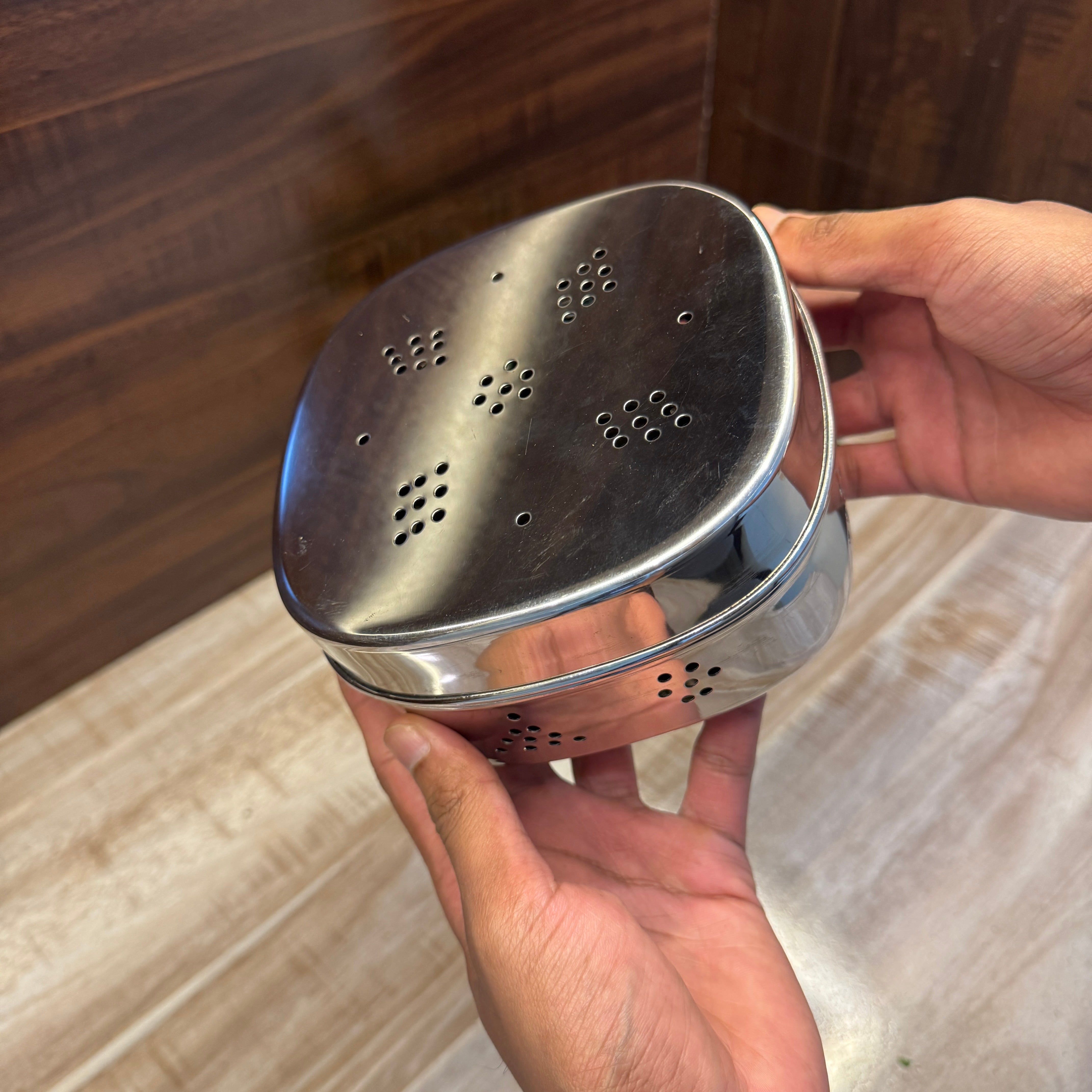 Stainless Steel Ventilated Vegetable Container [Large]