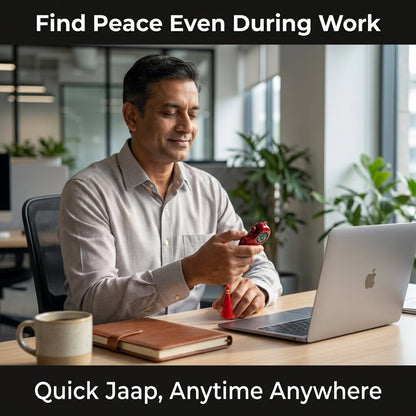 Wooden Jaap Mala Counter With Campass