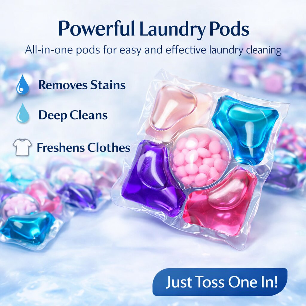 [Pack Of 30] Laundry Pods For Deep Cleaning Clothes Stain Removal