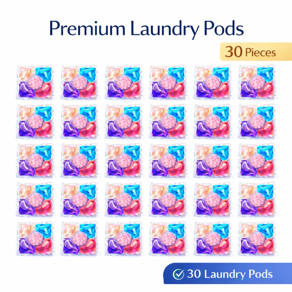 [Pack Of 30] Laundry Pods For Deep Cleaning Clothes Stain Removal