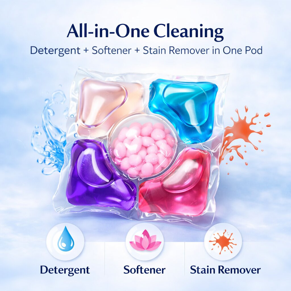 [Pack Of 30] Laundry Pods For Deep Cleaning Clothes Stain Removal