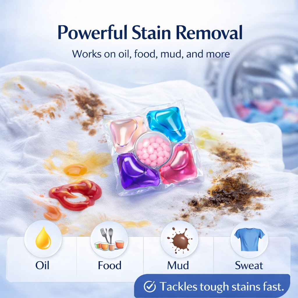 [Pack Of 30] Laundry Pods For Deep Cleaning Clothes Stain Removal