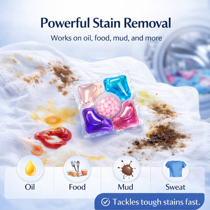 [Pack Of 30] Laundry Pods For Deep Cleaning Clothes Stain Removal