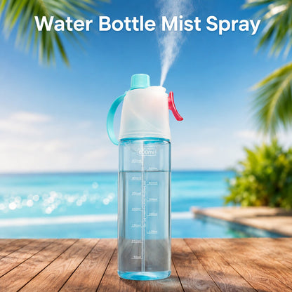2-In-1 Water Bottle With Mist Spray (600 ML) For Gym, Cycling & Outdoor