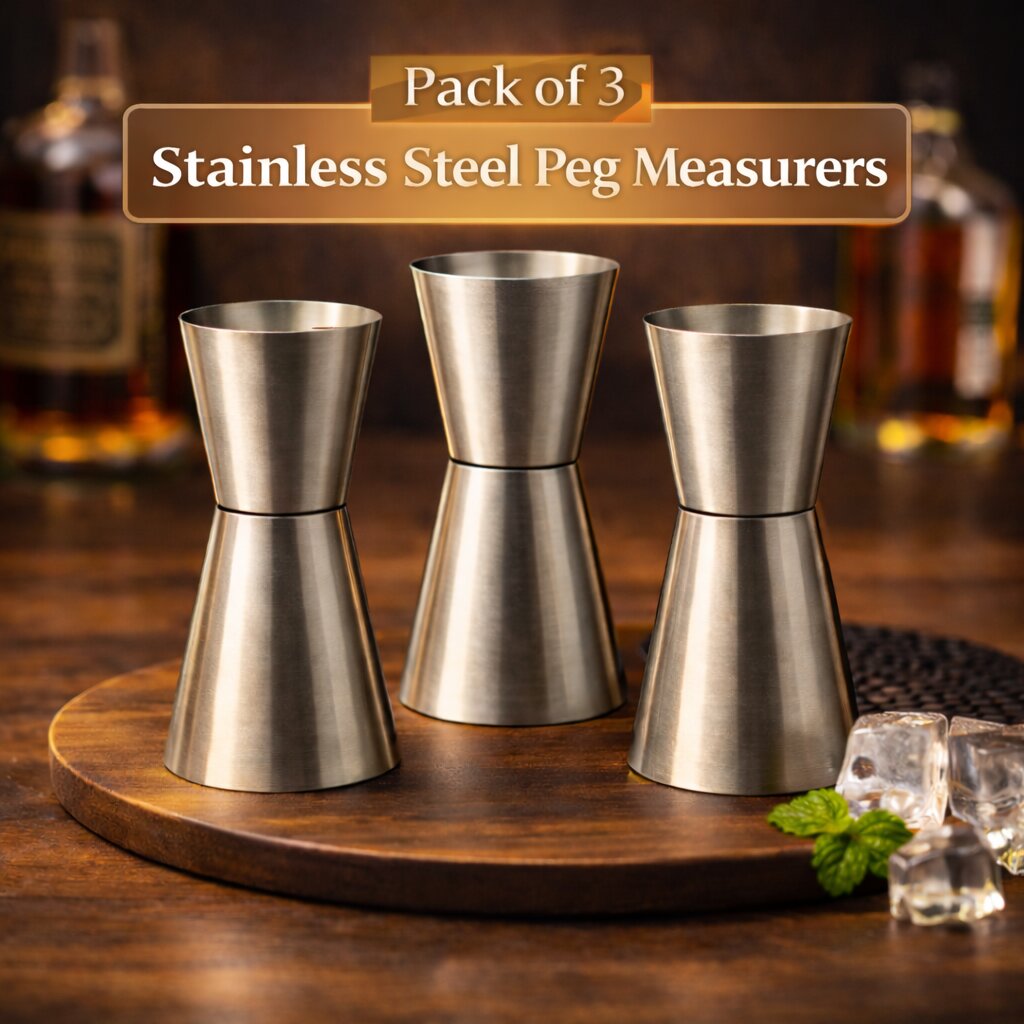 [Pack Of 3] Stainless Steel Peg Measuring Cups