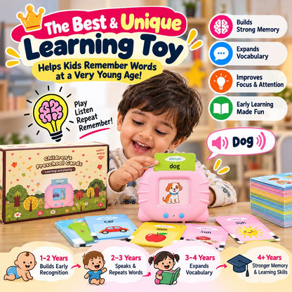 (112 Cards) Talking & Learning Flash Cards For Kids