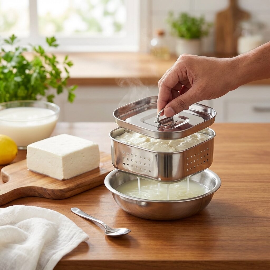 Stainless Steel Paneer Maker | 400+ Grams Home-Made Paneer
