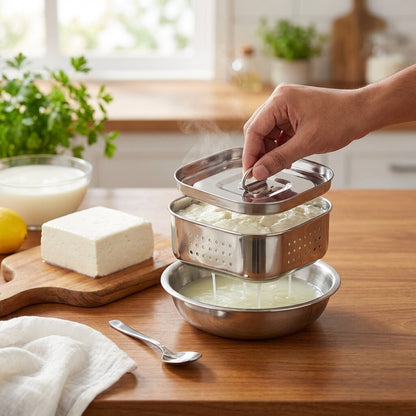 Stainless Steel Paneer Maker | 400+ Grams Home-Made Paneer