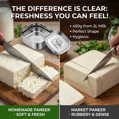 Stainless Steel Paneer Maker | 400+ Grams Home-Made Paneer
