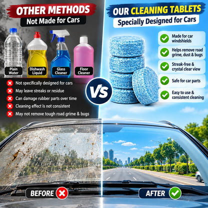 (Pack Of 50) Car Windshield Glass Wiper Concentrated Cleaning Tablets