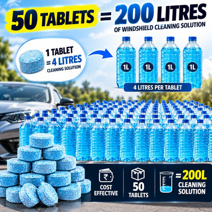 (Pack Of 50) Car Windshield Glass Wiper Concentrated Cleaning Tablets