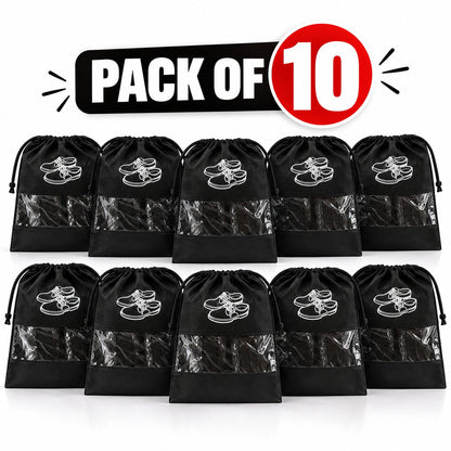 (Pack Of 5) Reusable Shoe Bag Covers For Suitcase, Travel & Gym