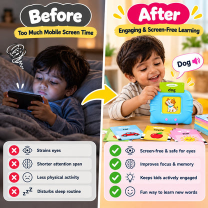 (112 Cards) Talking & Learning Flash Cards For Kids