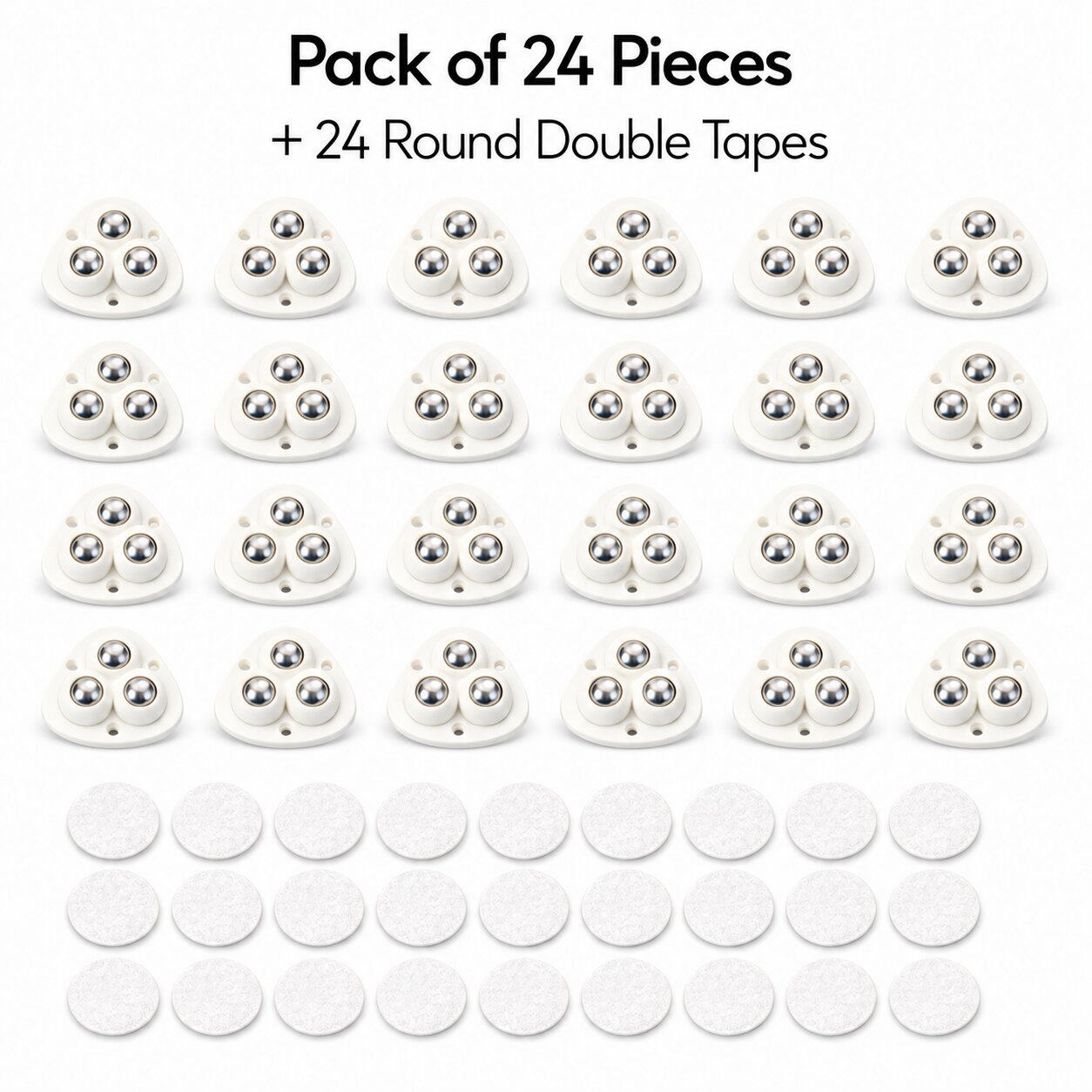[Pack Of 12] Heavy Furniture Sofa Table Moving Wheels | 180 KGs Weight Capacity