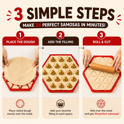 (Pack Of 2) Samosa Making Mould - 24 Samosas At Once
