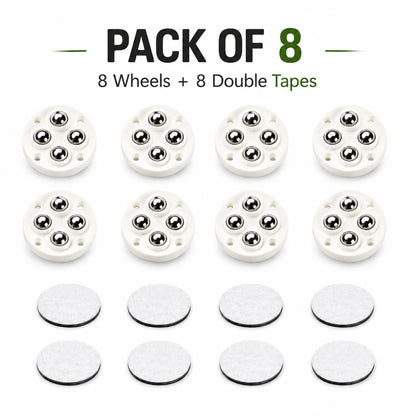 [Pack Of 8] Heavy Duty Sofa Table Furniture Moving Wheels