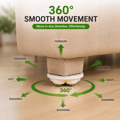 [Pack Of 8] Heavy Duty Sofa Table Furniture Moving Wheels