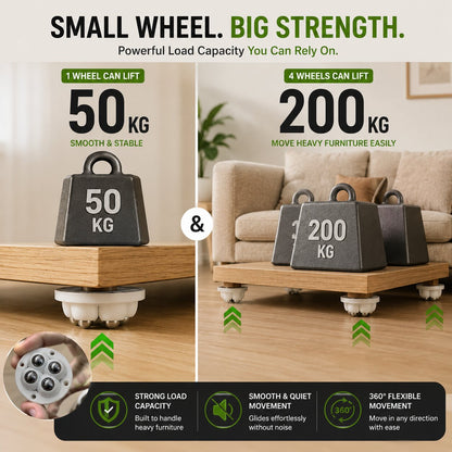 [Pack Of 8] Heavy Duty Sofa Table Furniture Moving Wheels
